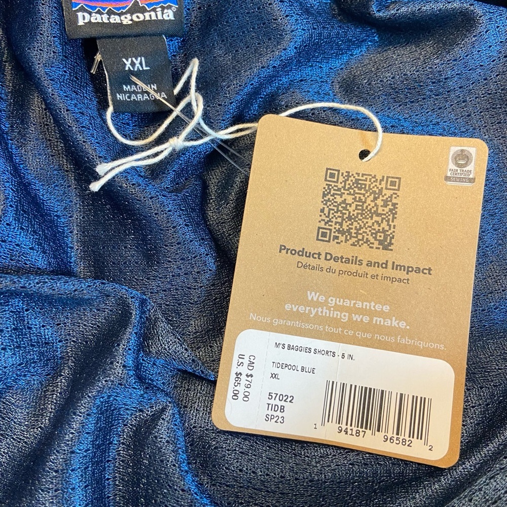 NWT- Men's Patagonia Baggies 5" Shorts XXL - Picture 4 of 9